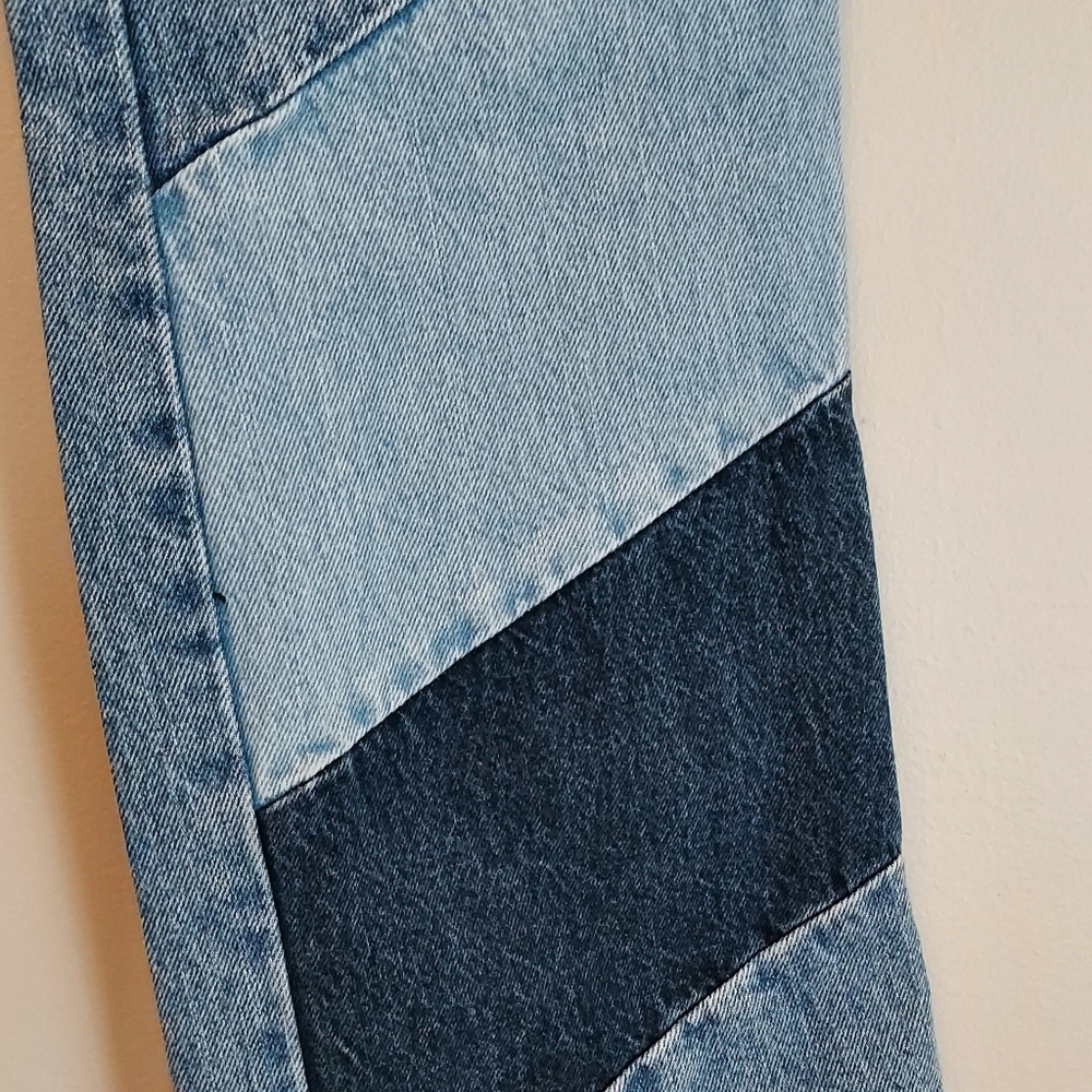 Revice Denim Patchwork Colorblock Straight Jeans … - image 5
